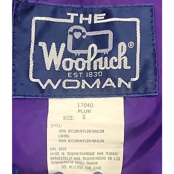 VTG 80s Woolrich Color Block Windbreaker Jacket S Purple Green Pink Retro - Picture 6 of 7